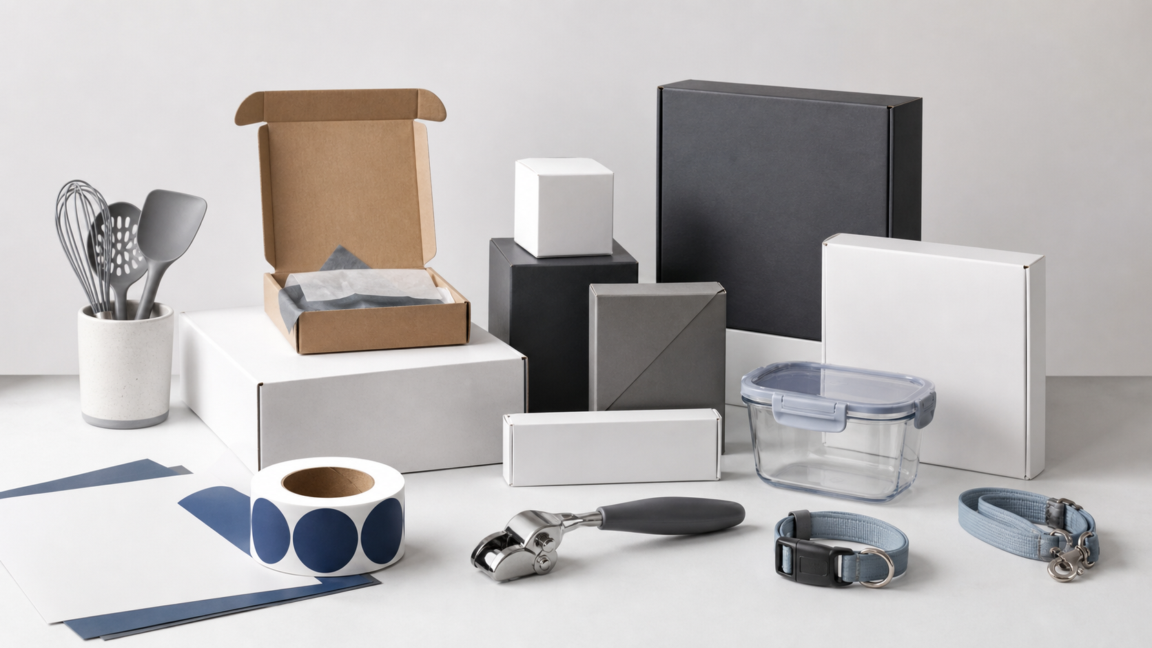 Custom packaging and product samples